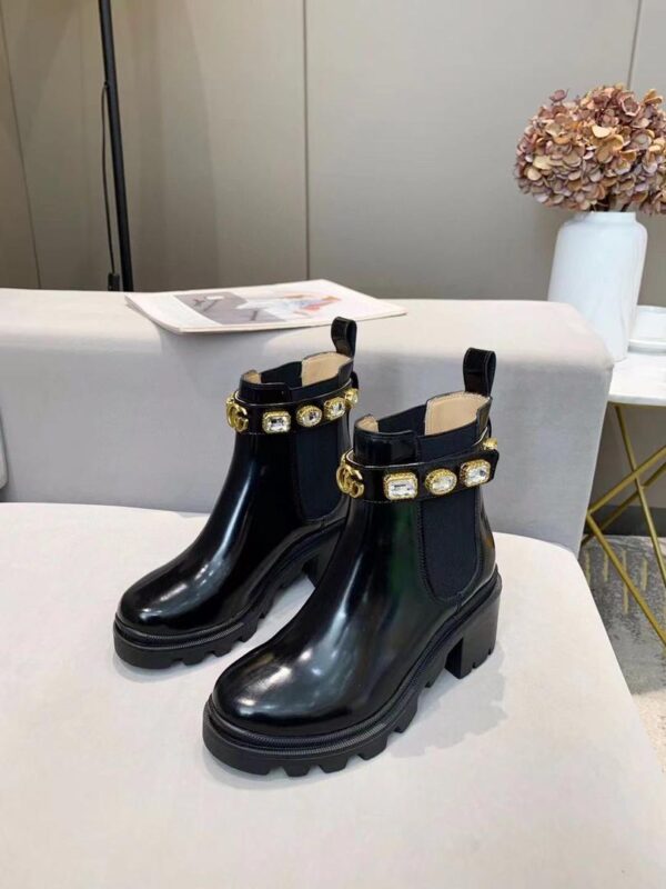 GG Leather Ankle Boots Super A