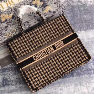 CD Tote Book Bag Houndstooth