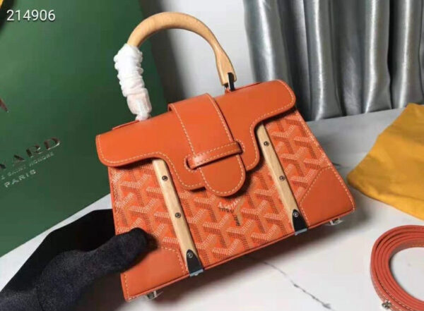 GOY Top Handle Bag Orange Super A