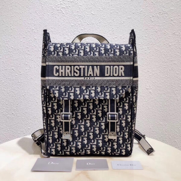 CD Embroidered Canvas Backpack