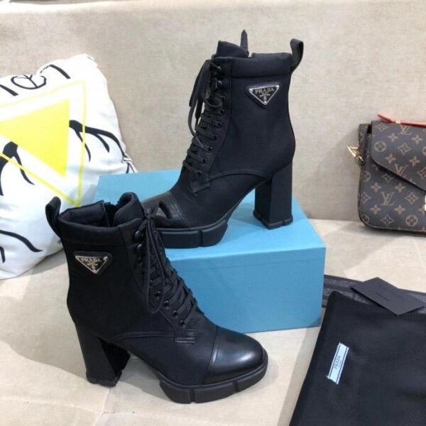PRDA Leather and nylon fabric booties - Image 9