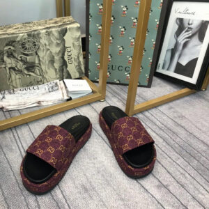 GG lamé slide sandals
