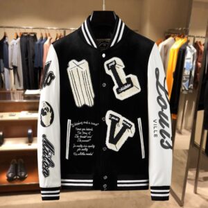 LV Black Varsity Jacket