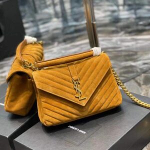 Tan Suede Medium College Bag Premium Edition