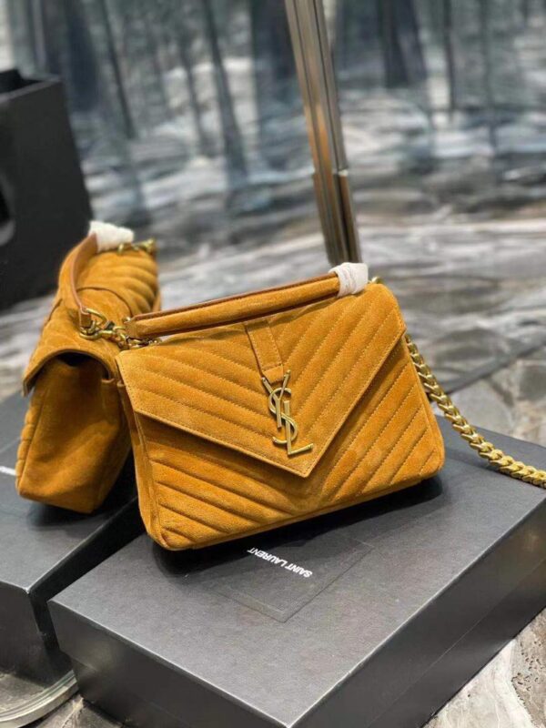 Tan Suede Medium College Bag Premium Edition