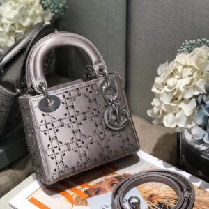 CD Mini Lady ABC Bag (Strass Cannage Satin)