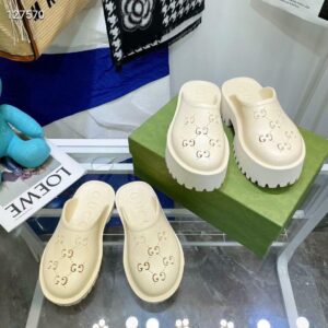 GG Perforated Elea Rubber Platform Mules