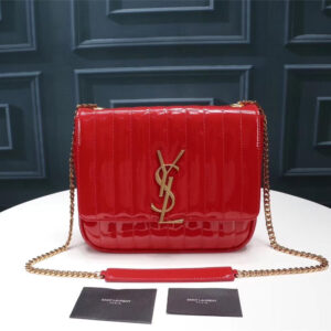 Vicky Chain Wallet In Quilted Patent PU Leather