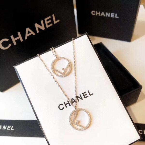FF Logo Pendant Necklace