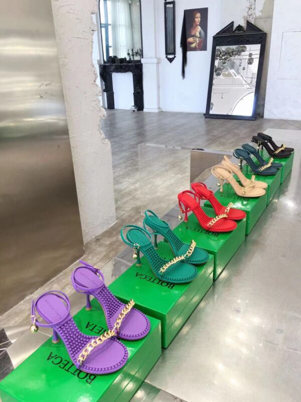 BV Dot Embellished Leather Sandals Super A