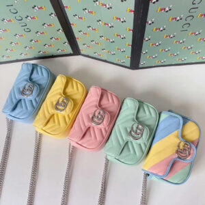 GG Marmont Silver Hardware Pastel Collection Mini
