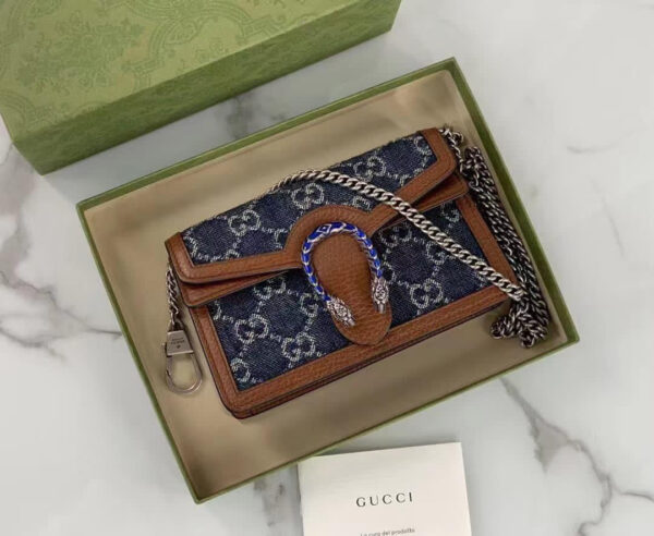 GG Dionysus Denim Super Mini Super A