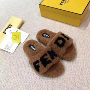 FF Shearling Slides