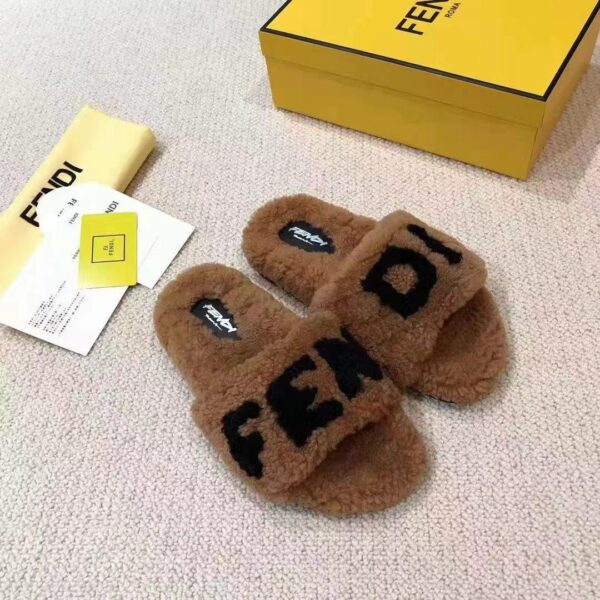 FF Shearling Slides
