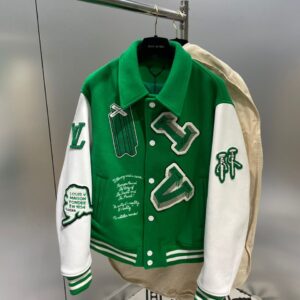 LV Green Varsity Jacket