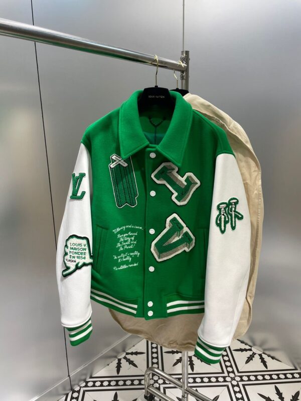 LV Green Varsity Jacket