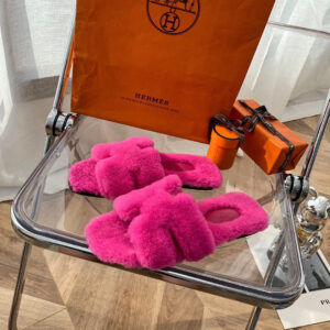 HRMES shearling Mules Super A