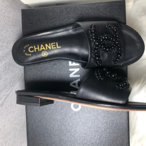 CC Beaded Logo Sandals