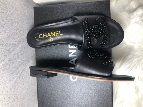 CC Beaded Logo Sandals
