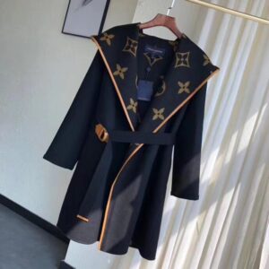 LV Hooded Wrap Coat
