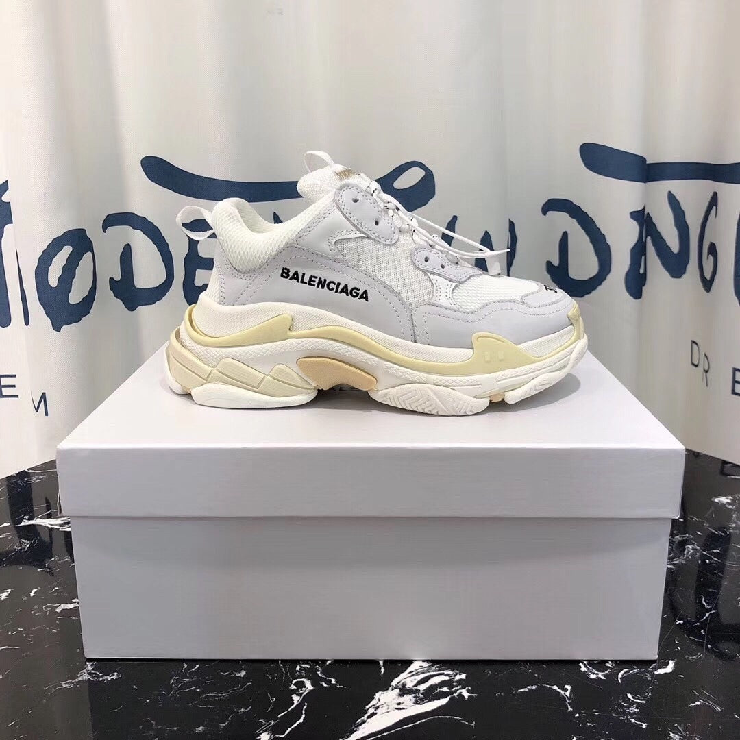 triple s white and pink