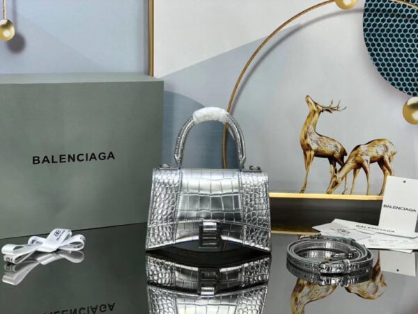 BB Snakeskin Silver Hourglass Bag Premium Edition