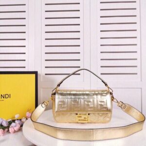 Gold FF Baguette Bag