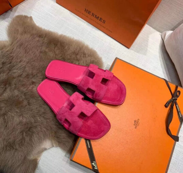 HRMEs Suede Pink Mules Super A