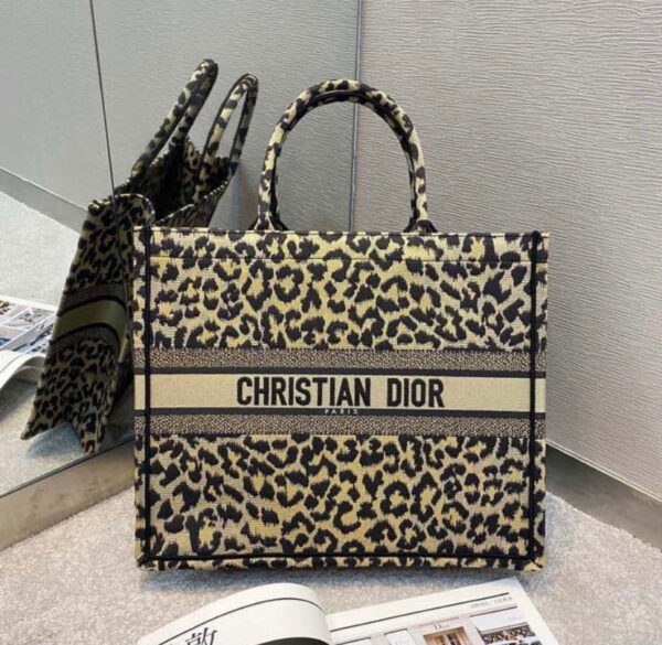 CD Leopard Book Tote Bag SuperA