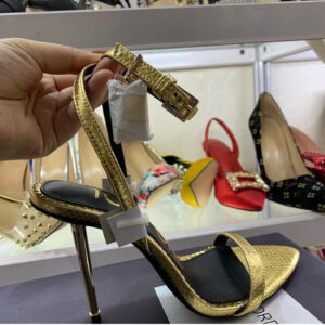 TF Padlock Heels Gold