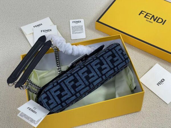 FF Baguette Monogram Chain Shoulder Bag - Image 4
