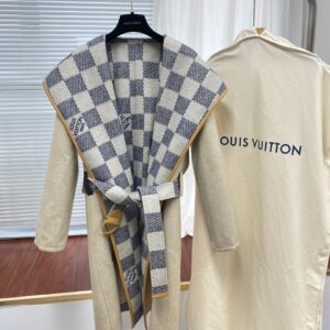 LV Hooded Wrap Coat Super A