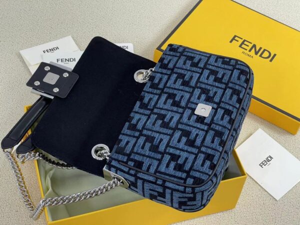 FF Baguette Monogram Chain Shoulder Bag - Image 3