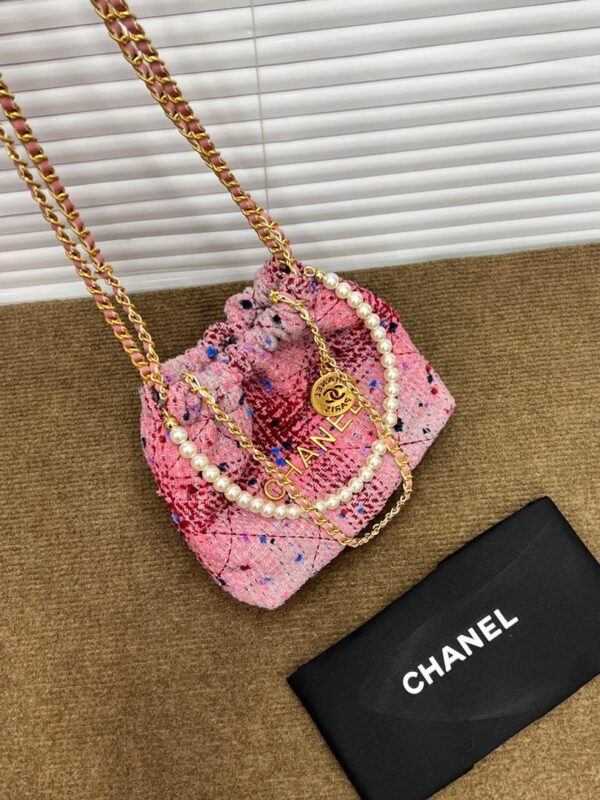 CC Pink Tweed Crossbody Bag