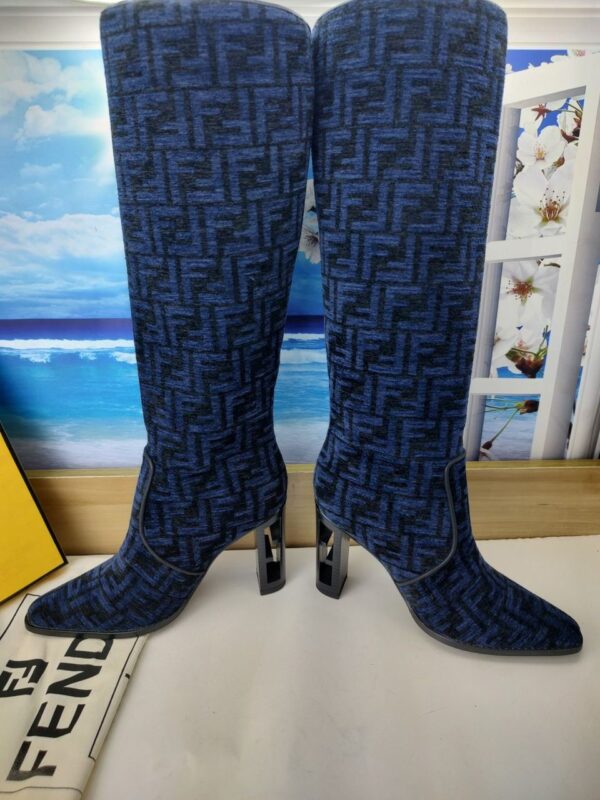 CUT High-heeled FF chenille boots Super A - Image 3