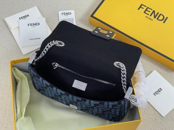 FF Baguette Monogram Chain Shoulder Bag - Image 2