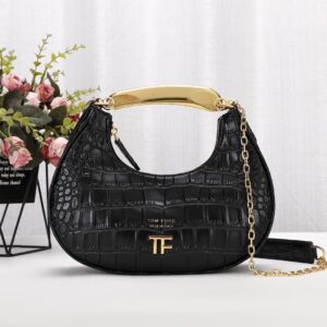 TF Mini Bianca Crocodile Embossed Tote Bag