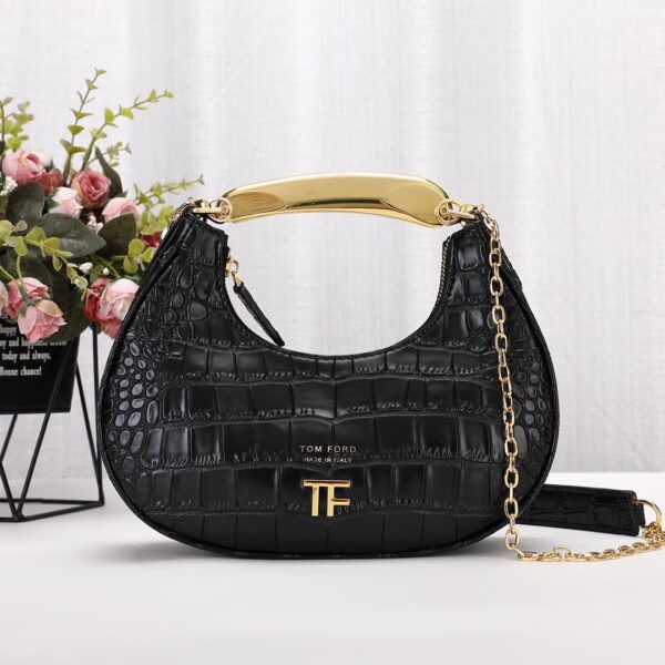 TF Mini Bianca Crocodile Embossed Tote Bag