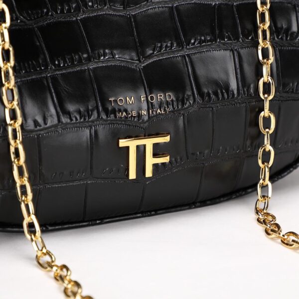 TF Mini Bianca Crocodile Embossed Tote Bag - Image 8