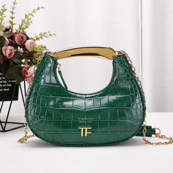 TF Mini Bianca Crocodile Embossed Tote Bag - Image 3