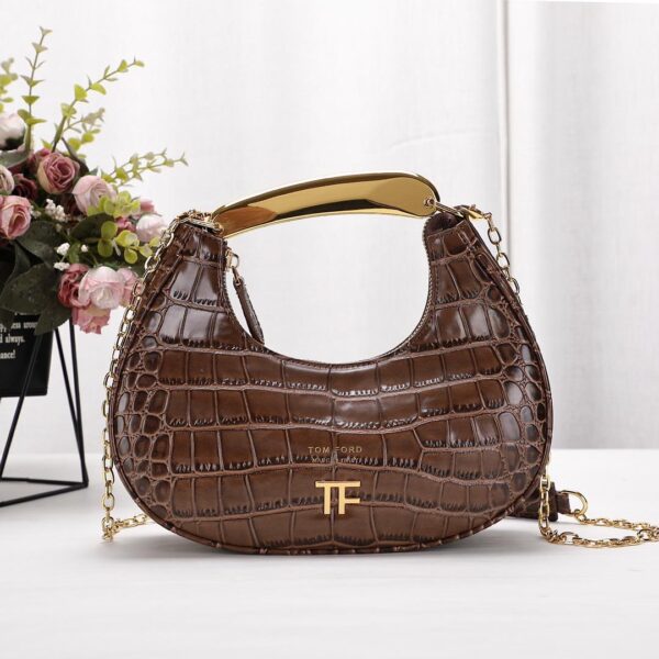 TF Mini Bianca Crocodile Embossed Tote Bag - Image 4