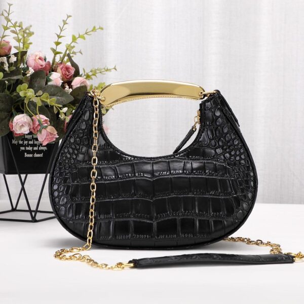 TF Mini Bianca Crocodile Embossed Tote Bag - Image 2