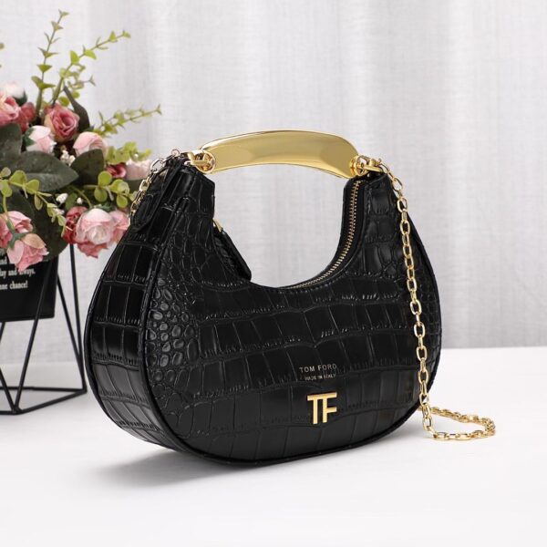 TF Mini Bianca Crocodile Embossed Tote Bag - Image 10
