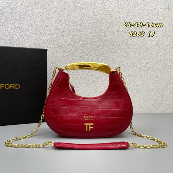 TF Mini Bianca Crocodile Embossed Tote Bag - Image 5