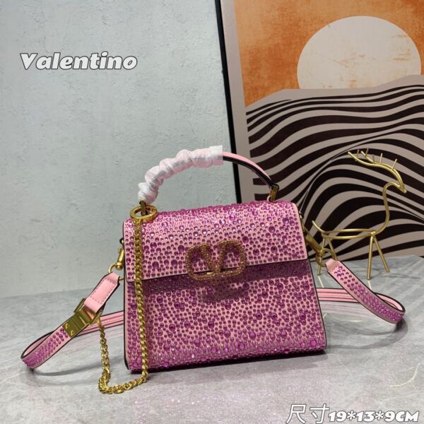 VLTN Embellished Top Handle Bag - Image 6