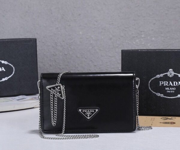 Prda brushed leather shoulder bag