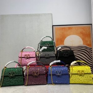 VLTN Embellished Top Handle Bag