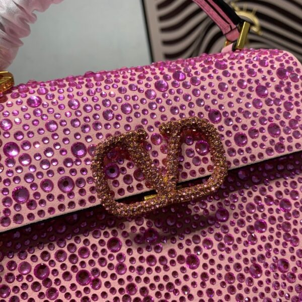 VLTN Embellished Top Handle Bag - Image 5