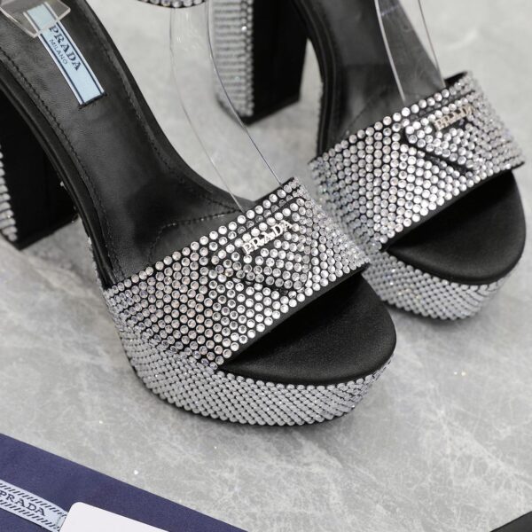PRDA Satin platform sandals with crystals - Image 12