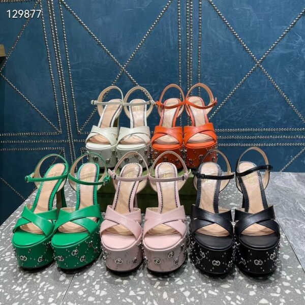 GG Interlocking G studs sandals Super A - Image 2